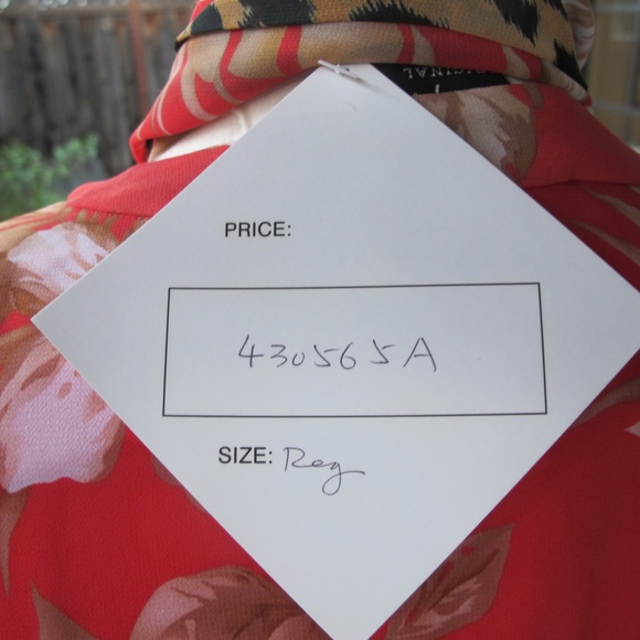 Diane Freis 2pc Skirt Top Georgette Dress w Scarf 8 10 12 Flower Leopard Pleats - Picture 4 of 14